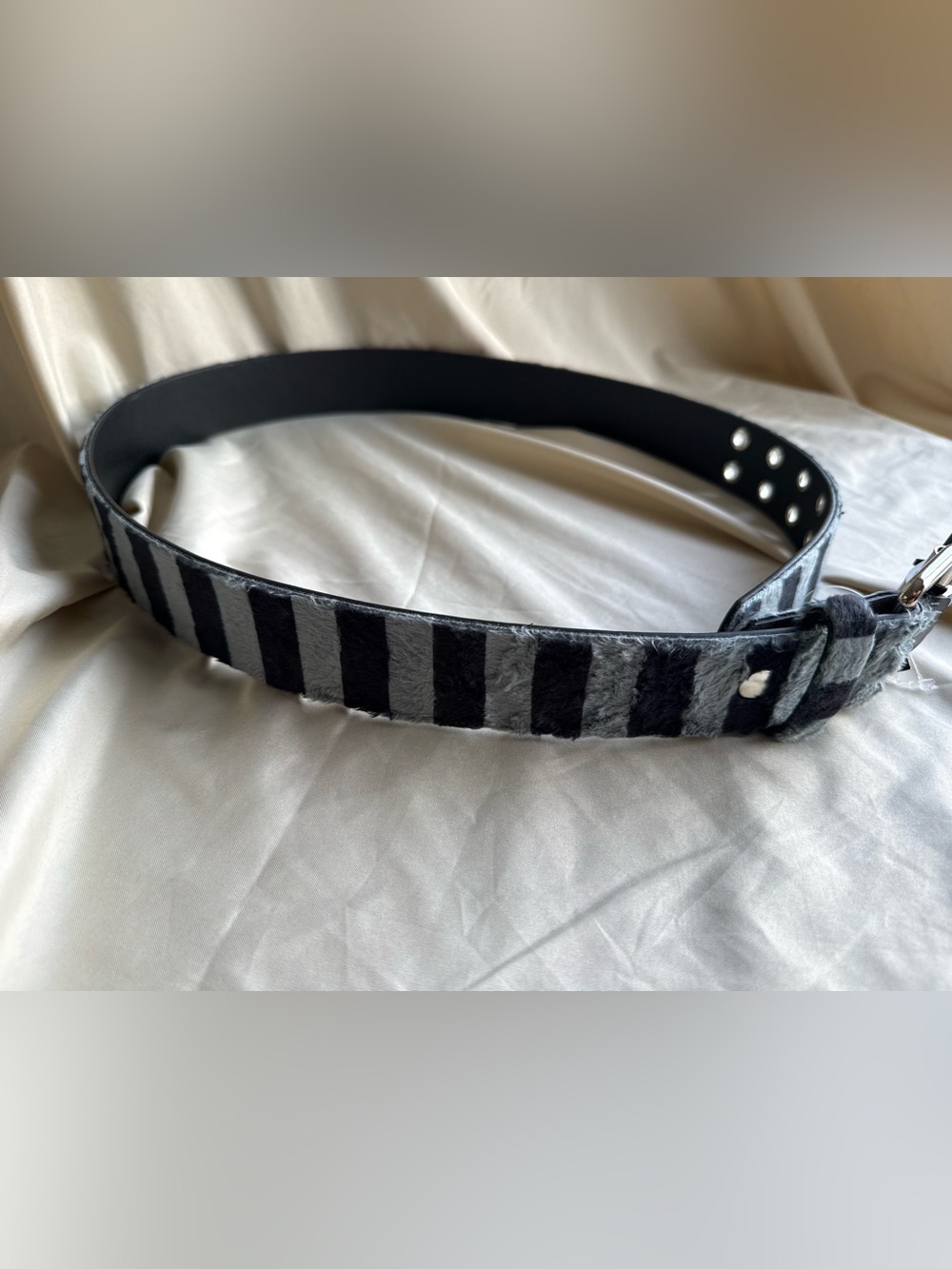 Hot Topic Black Faux Leather Strap with Embossed Text size M